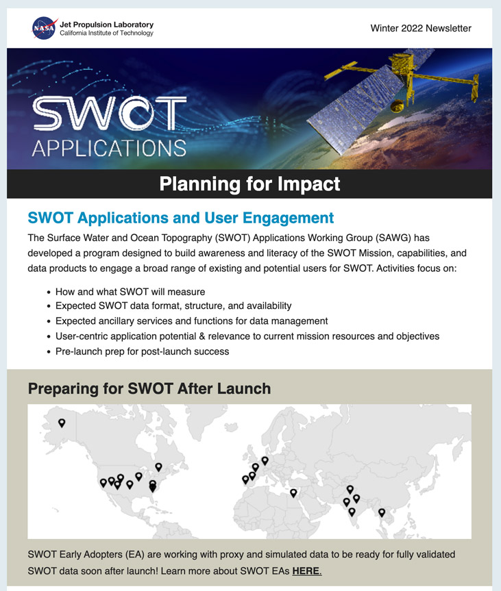 SWOT Application Newsletter - Winter 2022