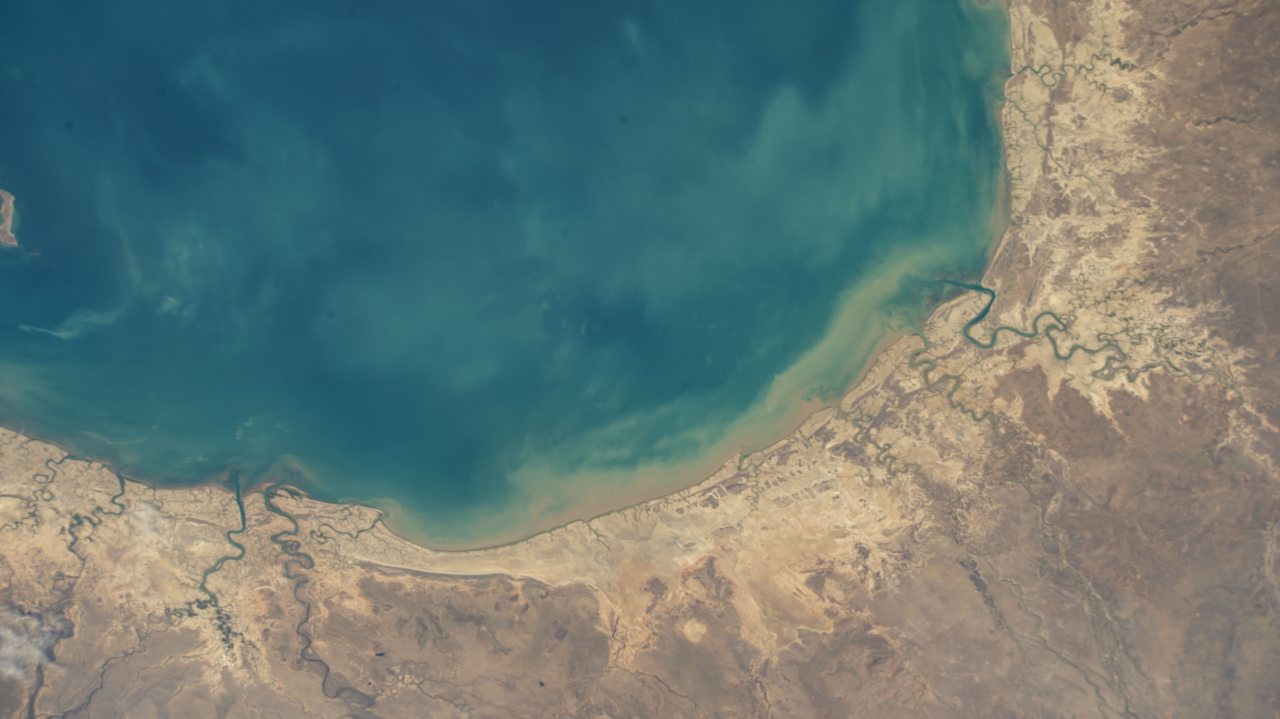 






An area of the Gulf of Carpentaria on Australia’s northern coast is shown from the International Space Station in September. The SWOT satellite will measure the height of nearly all the water on Earth, including lakes, rivers, reservoirs, and the ocean. 

Credit: NASA





