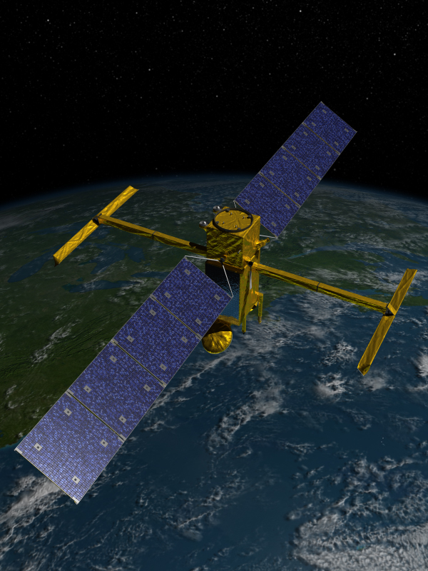 An artist’s concept of the SWOT spacecraft (January 2012).